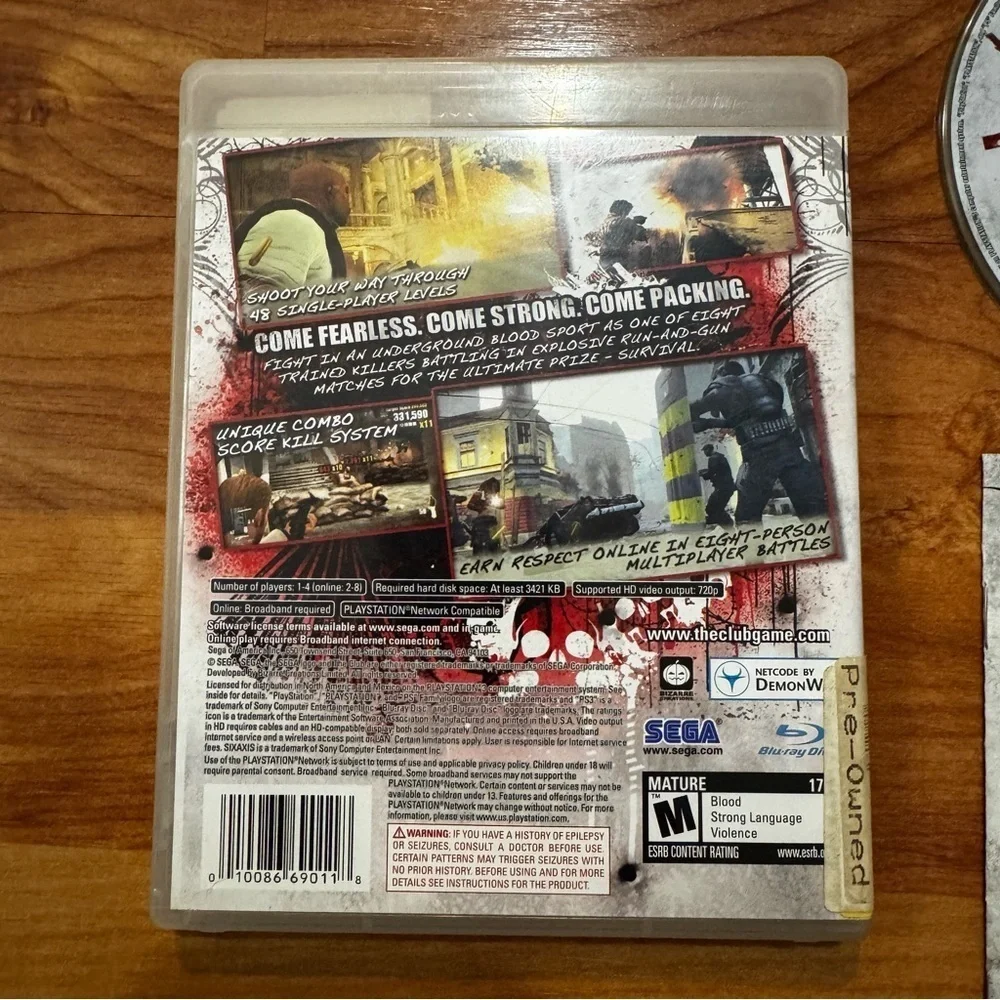 The Club (Sony PlayStation 3, PS3) CIB Complete Tested Blockbuster Sticker Case